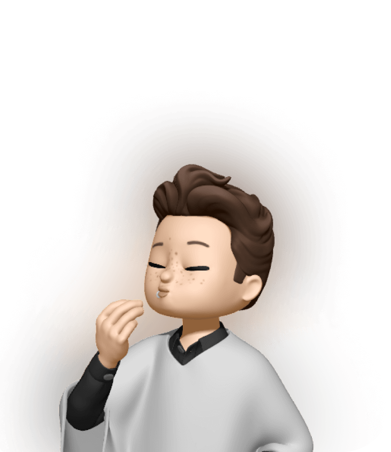 Card hello right memoji